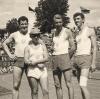 Die 4x100-Meter-Staffel des TSV Aichach läuft 1965 einen Vereinsrekord für die Ewigkeit: (von links) Herbert Braun, Manfred Neumann, Klaus Laske und Reiner Laske.