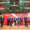 Die neuen Ministerinnen und Minister der SPD bei der Vorstellung im Willy-Brandt-Haus.