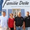 Seit 104 Jahren gibt es den Landgasthof Delle in Gundelfingen. Mit Leidenschaft betreiben die Gastronomie mit Hotel, Metzgerei und Anguszucht: (von links) Martin, Jutta, Bernhard und Michael Delle.