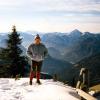 Josef Reisch aus Breitenthal 1992 auf der Schlegelspitze beim Predigtstuhl in Bad Reichenhall. 