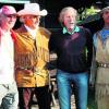 Westernhelden unter sich: (von links) Arthur Brauss, Fred Rai, Horst Janson und Matthias M. trafen sich bei den Karl-May-Festspielen in Dasing. Foto: Western-City