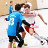 War kaum zu stoppen: Fabian Bader (rechts) erzielte im Spiel gegen die HG Ingolstadt sieben Tore für die Handballer des TSV Neuburg.  	