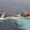 Das Containerschiff "Rena" ist vor Neuseeland auseinandergebrochen.