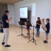 Junge Musiker des Jugendorchesters Gersthofen präsentieren im Trio ihr Können.