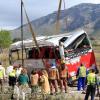 Busunglück in Spanien: In diesem Bus starben am Sonntag 13 junge Menschen.