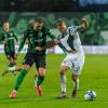 Yassine Bouchama (links) und der SC Preußen Münster hatten den SSV Ulm 1846 Fußball (rechts Dennis Chessa) lange Zeit im Griff. Die Spatzen unterlagen in der 3. Liga mit 2:3. 