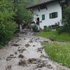 Starkregen hat in Oberstdorf eine Schlammlawine ausgelöst.