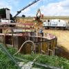 Auf der Baustelle des neuen Aindlinger Feuerwehrhauses wurde jetzt das riesige Wasserbecken beziehungsweise die Zisterne betoniert. 