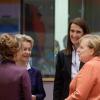 Mächtige Frauen: Österreichs Kanzlerin Brigitte Bierlein, Kommissionschefin Ursula von der Leyen, Belgiens Premier Sophie Wilmes und Angela Merkel.  	