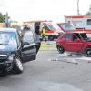 Der Fahrer des roten Autos hat gestern gegen 14.55 Uhr eine rote Ampel missachtet und dadurch einen Zusammenstoß an der Breitenhofkreuzung verursacht. 