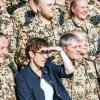 Annegret Kramp-Karrenbauer im August 2018 beim Besuch in einem Bundeswehr-Ausbildungscamp im Nordirak. 