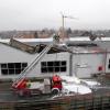 Großbrand bei Wieland: Die abgebrannte Galvanik-Halle.