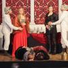 Premiere des Stückes ist nun am 3. März. Gespielt wird in der Originalbesetzung. Im Bild Kriemhild und Brünhild mit ihren ungeborenen Söhnen Sigi und Ruodi (von links ) vor den toten Hagen von Tronje und König Gunther. 