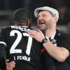 Bei derartigen Tipps haben Steffen Baumgart und Anthony Modeste gut Lachen.