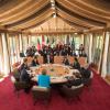 Der G7-Gipfel auf Schloss Elmau im Jahr 2015 im vollen Gange.