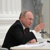 Wladimir Putin spricht im nationalen Sicherheitsrat.