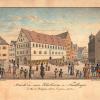 Diese Ansicht zeigt die Einweihung des neuen Schulhauses in Nördlingen – pünktlich am Tag des Stabenfestes 1830.