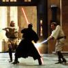 Laserschwert-Kampf mit großen Folgen: Obi-Wan Kenobi (rechts) kämpft mit  Qui-Gon Jinn gegen den Sith Darth Maul.