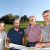 Sebastian Ganser, Jürgen Ganz, Volker Fiedler und Georg Honold (von links) haben mit unserer Redaktion über erneuerbare Energien, Naturschutz und das Vorhaben bei Altenstadt gesprochen. 