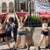 Femen-Protest am 29. Mai 2013 vor dem Justizministerium in Tunis. Eine deutsche Studentin und zwei Französinnen waren in der tunesischen Hauptstadt zu vier Monaten Haft verurteilt worden.