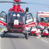 Drei Verletzte waren die Folge eines Überholmanövers auf der Staatsstraße 2033 bei Rieblingen. Ein Hubscharubaer der Lauftrettung war im Einsatz. 