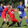 Der BC Rinnenthal (in Blau) hat es bis zum Schluss spannend gemacht. Am Ende gewann das Team aber mit 3:2 gegen den TSV Firnhaberau zum Auftakt. 	