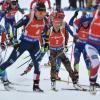 Laura Dahlmeier (Mitte) und das deutsche Team wollen beim Biathlon-Weltcup 2016/17 wieder eine gute Figur abgeben.