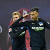 Herthas Davie Selke (r) traf gleich zwei Mal gegen die Leipziger.