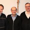 Zum 80. Geburtstag von Josef Lohner gratulierten auch Bürgermeister Karl Metzger (links) und Dekan Stefan Gast.  	