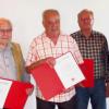 Ehrungen bei der Lauinger SPD (von links): Fraktionsvorsitzender Markus Stuhler, Josef Beuchler, Werner Glaß und Rolf Hitzler sowie Kreis- und Ortsvorsitzender Dietmar Bulling.  

