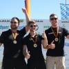 Über Gold bei der deutschen Meisterschaften freut sich das Team der FSG Dießen (von links): Daniel Brodmeier, Nicolas Schallenberger und Michael Janker. 