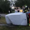 Bei diesem Unfall an der Wanzl-Kreuzung in Kirchheim wurden zwei Männer verletzt.