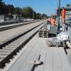 Noch in Verzug sind die Bauarbeiten am Türkheimer Bahnhof. Am Montag sollen aber auch hier wieder die Züge fahren, verspricht die Bahn. 	 