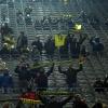 Auf den Tribünen im Stadion von Borussia Dortmund herrschte wegen dem Fan-Boykott des Montagsspiels nur mäßiger Andrang.