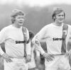 Gemeinsam mit Helmut Haller (links) führte Klaus Walleitner den FCA beinahe in die Bundesliga.