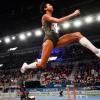 Malaika Mihambo, Weitspringerin, springt beim Istaf Indoor Düsseldorf.