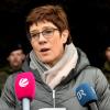 Sie legte ein deutliches Bekenntnis zum Bundeswehr-Standort Dillingen ab: Verteidigungsministerin Annegret Kramp-Karrenbauer.