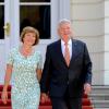 Längst im höchsten deutschen Amt angekommen: Bundespräsident Joachim Gauck mit Lebensgefährtin Daniela Schadt.  
