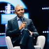 Der ehemalige US-Präsident Barack Obama spricht in der Lanxess Arena in Köln.