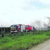 Bei Nordendorf brannte das Trafohäuschens im Solarpark. Foto: Polizei