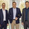 Maik Tomuschat, der kaufmännische Leiter, Landrat Thomas Eichinger und Vorstand Marco Woedl (von links) haben die Bilanz des Landsberger Klinikums für 2022 präsentiert.
