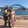Der Birkhausener Patrick Klein, hier mit Sohn Darian und Ehefrau Lucy vor dem Hafen in Sydney zu sehen, wohnt bereits seit zehn Jahren in Australien.
