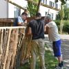 Im Stadtgarten wird schon fleißig aufgebaut. Das Areal ist neu beim Singoldsand und dient durch die Hygienevoragaben als drittes Festivalgelände neben dem Eisplatz und dem Bauernmarkt.