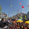 Heuer feiert Ichenhausen sein 45. Stadtfest. Zum Auftakt im vergangenen Jahr starteten 450 bunte Luftballons in den strahlend blauen Sommerhimmel. 