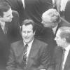 1991 war Wolfgang Schäuble (rechts) Innenminister. Auf dem Bild zu sehen sind zudem von links: Verkehrsminister Günther Krause, Justizminister Klaus Kinkel sowie Kanzleramtsminister Rudolf Seiters.