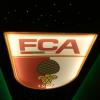 Das FCA-Wappen im Sternenhimmel: so sieht im Innenraum die Decke des FCA-Busses aus. 