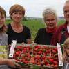 Rund um die Erdbeere dreht sich in den nächsten Wochen alles beim Familienbetrieb Eberl in Bubesheim. Die drei Generationen Christoph (von links), Maria, Elisabeth, Bernhard und Hannah Eberl auf ihrer Plantage.