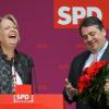 Union und SPD (Hannelore Kraft und Sigmar Gabriel) trennen bundesweit in der Wählergunst derzeit nur noch zwei Prozentpunkte.
