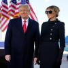 Donald Trump und First Lady Melania bevor sie an Bord der Air Force One gehen.