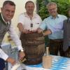 Bierprobe im Bräustüberl (von links): Obermeister Mathias Neuner, Edmund Diebold,  Roland Rachinger, Andreas Kießwetter.